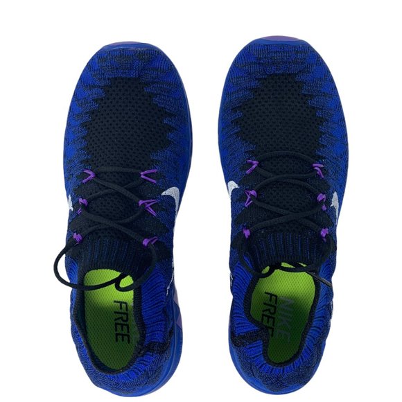 New Nike Free 3.0 Flyknit 636231-014 Royal/Black/White/Multicolor Sneakers Sz 9 - Picture 9 of 13